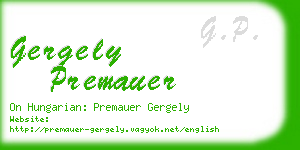 gergely premauer business card